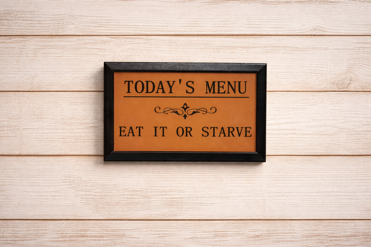 Today’s Menu Eat It or Starve Wooden Kitchen Sign | Rustic Decor ...